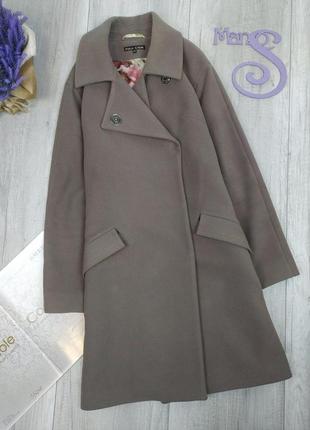 Пальто жіноче демісезонне folk l'or подовжене коричневе розмір 40 (l)