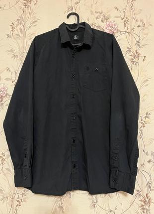 Volcom мужская черная рубашка р. l