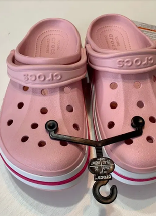 Жіночі крокси рожеві сабо crocs women's bayaband