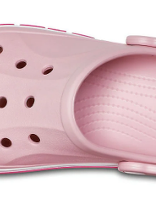 Женские кроксы розовые сабо crocs women's bayaband4 фото