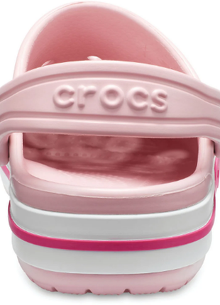 Женские кроксы розовые сабо crocs women's bayaband6 фото