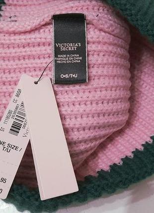 Шапка жіноча victorias secret colorblock beanie3 фото