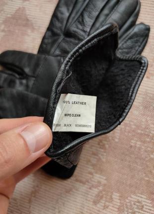 Кожаные перчатки печати мужские варежки m-l4 фото