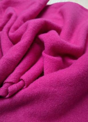Шарф розовый ангора шерсть широкий теплый длинный4 фото