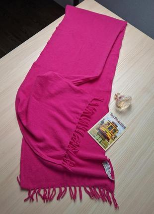 Шарф розовый ангора шерсть широкий теплый длинный5 фото