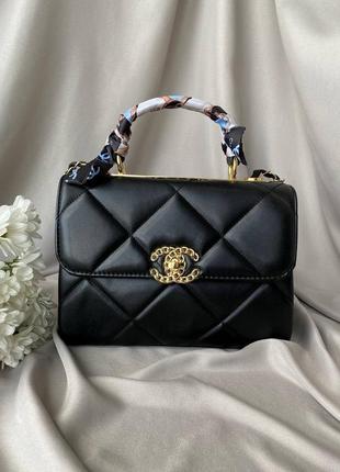 Сумка chanel black gold1 фото