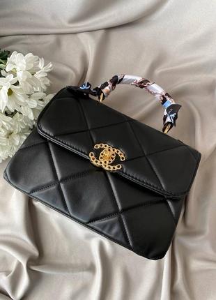 Сумка chanel black gold2 фото