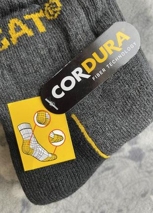 Теплі шкарпетки cat caterpillar 39 40 41 42 cordura оригінал робочі міцні носки сірі чорні німеччина8 фото