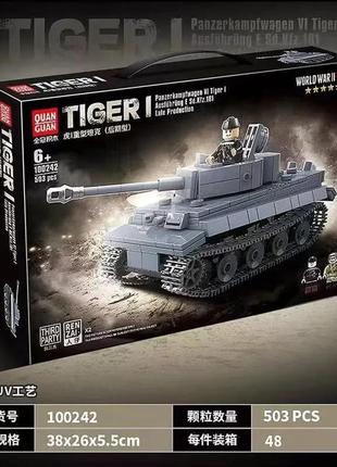 Конструктор німецький танк королівський тигр 1 друга світова війна + танкісти для в коробці 503 деталей2 фото