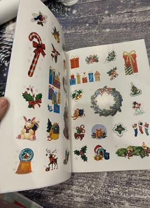 Новая детская новогодняя рождественская книга с наклейками6 фото