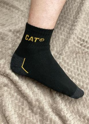 Теплі шкарпетки cat caterpillar 47 48 49 50 cordura оригінал робочі міцні носки сірі чорні9 фото