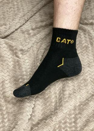 Теплі шкарпетки cat caterpillar 47 48 49 50 cordura оригінал робочі міцні носки сірі чорні8 фото