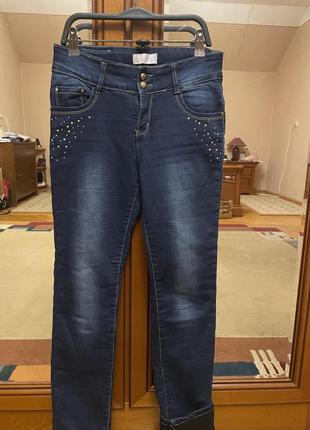 Утеплені джинси на флісі 158 см