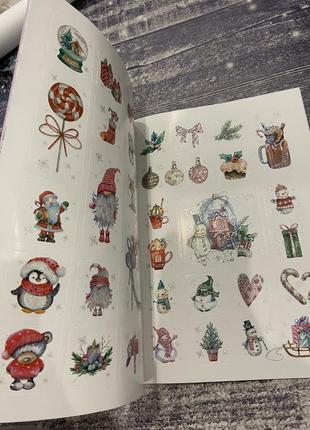 Новая новогодняя рождественская книга с наклейками7 фото
