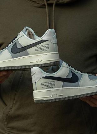 Чоловічі кросівки nike air force gore-tex beige\grey на зиму якісного матеріалу, стильні та зручні кросівки на кожен день8 фото