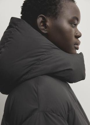 Натуральний пуховик пуфер куртка massimo dutti 6706/804