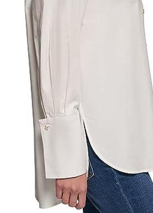 Стильна вільна біла блузка/сорочка оверсайз dkny, p. m9 фото
