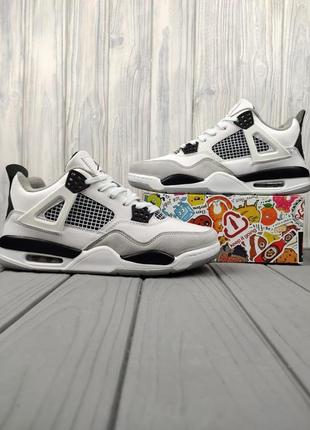 Nike air jordan 4 retro thermo white grey