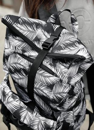 Женский рюкзак ролл sambag rolltop double принт «palm»3 фото
