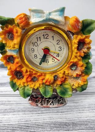 Годинник будильник сонях на батарейці з секундною стрілкою 12х10