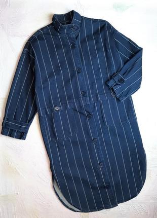 Шикарне джинсове пряме плаття-міді monki оверсайз, розмір 44 — 46