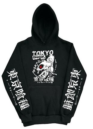 Худи с принтом токийский гуль. аниме. канеки кен. 2xs-2xl