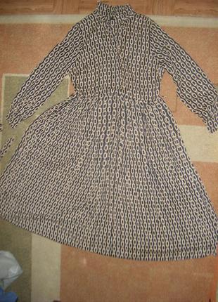 Шикарное платье в пол, плиссированная юбка, длинный рукав, размер xl - 54 - 20