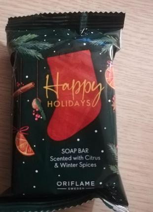 Ароматное мыло с цитрусом и рождественскими специями happy holidays2 фото