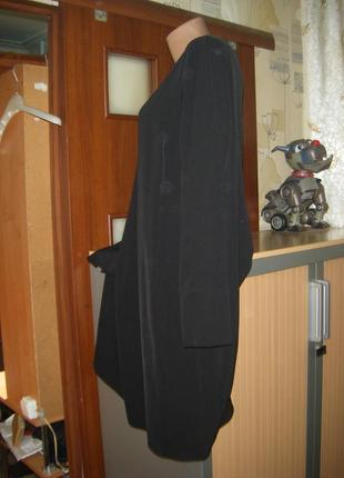 Комфортное черное прямое платье, размер 52 - 18 - хl2 фото