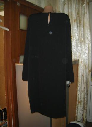 Комфортное черное прямое платье, размер 52 - 18 - хl6 фото