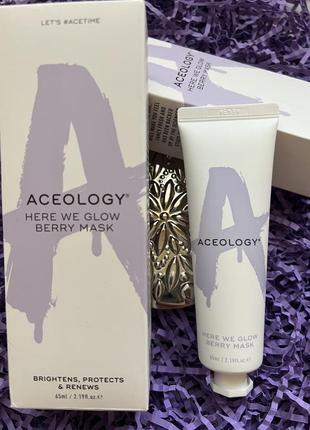 Маска для очищения пор и сияния кожи aceology here we glow berry mask, 65ml1 фото