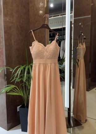 Выпускное платье бледно розового цвета2 фото