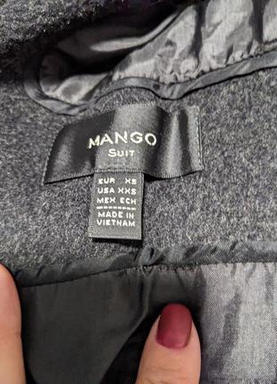 Женское шерстяное пальто mango xs5 фото