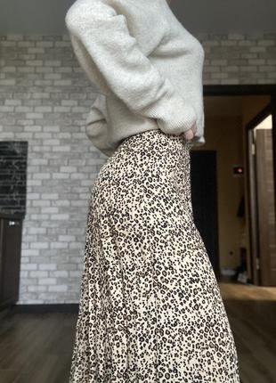 Макси-миди юбка леопард5 фото