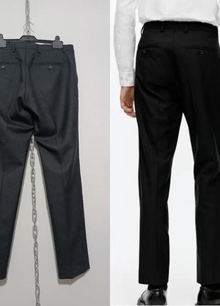 Узкие  мужские шерстяные брюки arket, 48/m hopsack3 фото