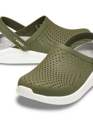 Кроксы crocs literide  мужские оливкового цвета1 фото