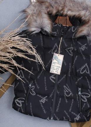 Куртка и комбинезон девочка зимний био-пух комплект для детей 1,5-3 лет(80-110 см) amodeski - это мода и стиль2 фото
