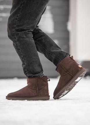 👟 угги ugg classic mini chocolate / наложка bs👟6 фото