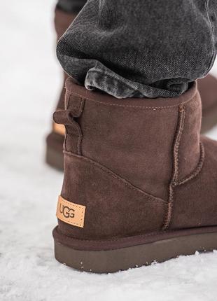 👟 угги ugg classic mini chocolate / наложка bs👟9 фото