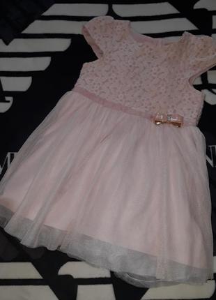 Нарядное платье фатин нежно розовое фея1 фото