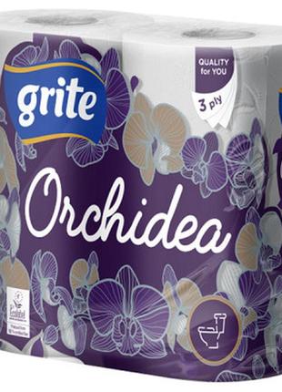 Туалетная бумага grite orchidea 3 слоя 4 рулона (4770023348095)