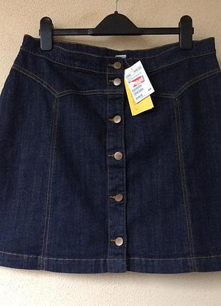 Новая джинсовая юбка -трапеция h&m, 2xl-xl