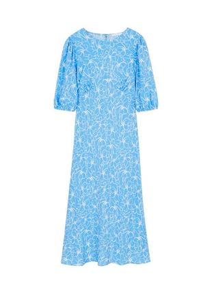Платье миди нежно голубое в цветочный принт от primark8 фото