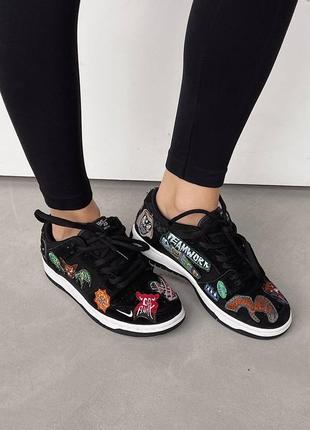 Женские кроссовки michael jackson nike dunk high black boots girls