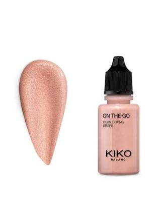 Жидкий хайлайтер kiko milano on the go highlighting drops