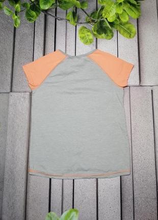 Спортивная футболка для девочки серая полиэстер3 фото