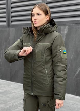 Куртка тактическая военная зимняя унисекс мужская женская хаки черная пиксель