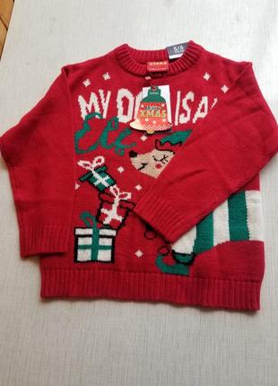 Новорічний светр на 5-6 років