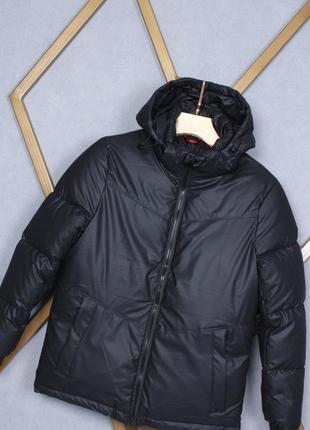 Куртка чоловіча зимова синтепон молодіжна еко шкіра норма (l-xl-2xl-3xl-4xl) amodeski-це мода та стиль1 фото