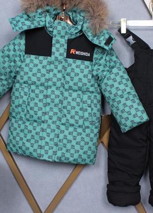 Куртка и комбинезон мальчиковая зимний комплект для детей 2-6 лет(92-116 см) amodeski - это мода и стиль3 фото